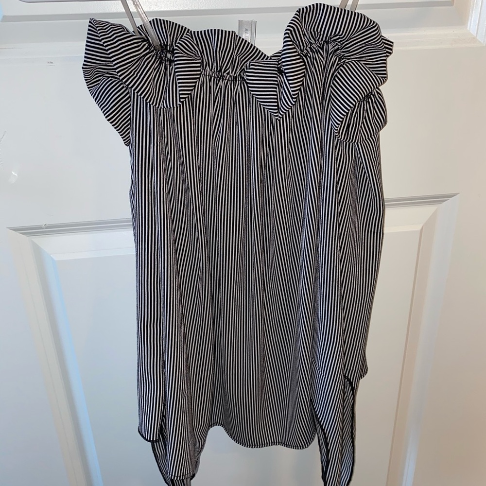 Stripped Off the Shoulder Top